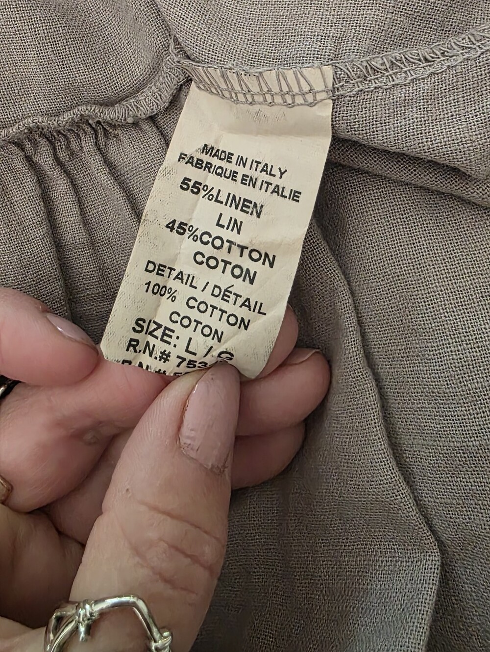 BELLAMBRA ITALY Sleeveless Tiered Halter Dress in Light Gray - Picture 6 of 6